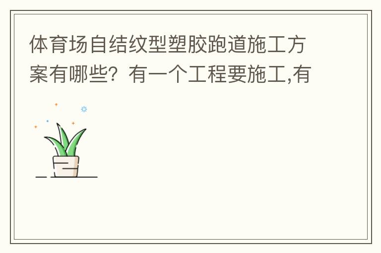 體育場自結紋型塑膠跑道施工方案有哪些？有一個工程要施工,有沒有材料生產(chǎn)廠家或者公司提供報價給我