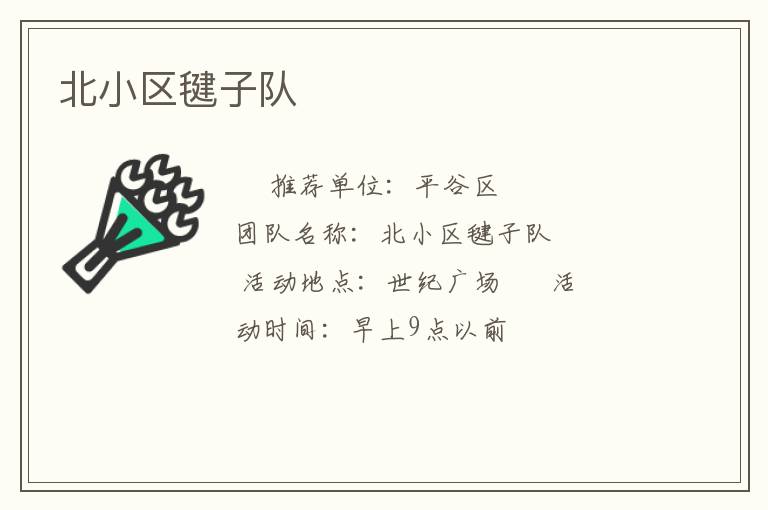 北小區(qū)毽子隊