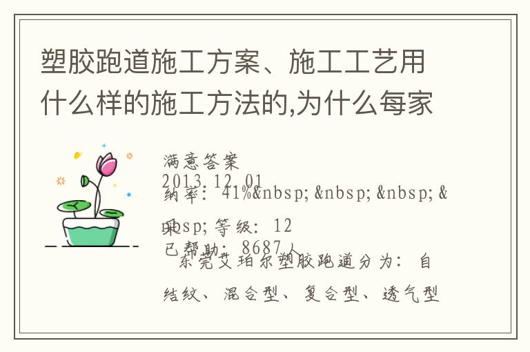 塑膠跑道施工方案、施工工藝用什么樣的施工方法的,為什么每家公司施工流程都不同
