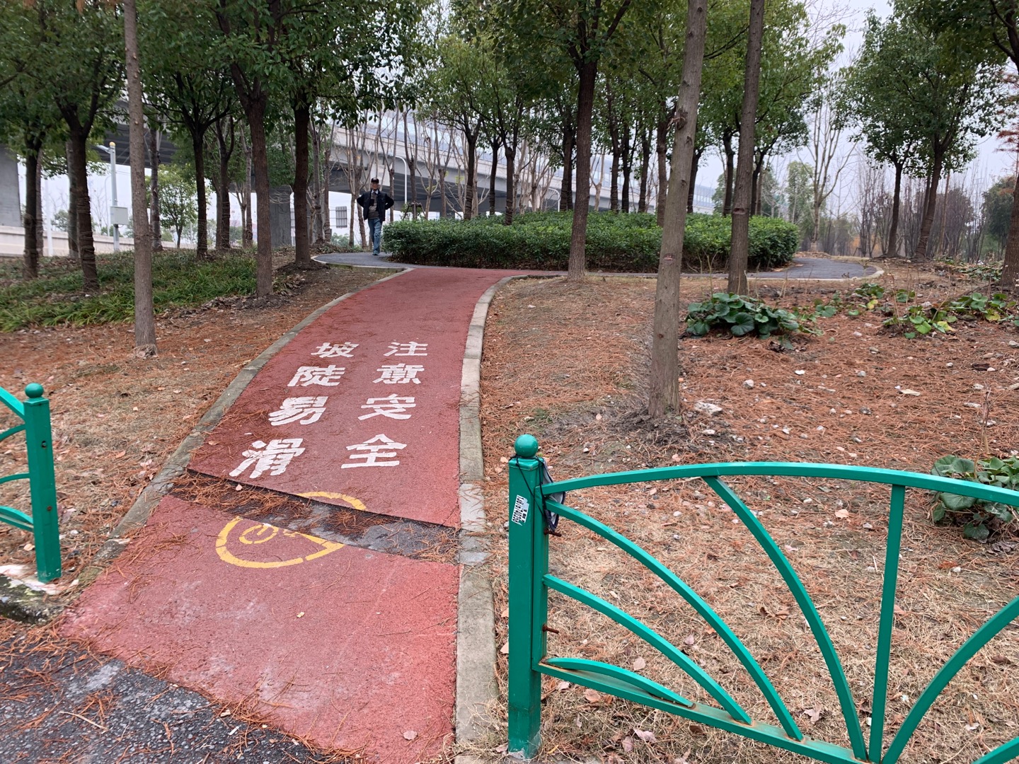 嘉閔高架綠化帶西側(cè)健身步道